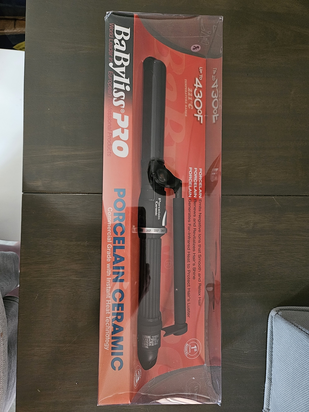 BaBylissPRO Porcelain Ceramic 1" Curling Iron - Black